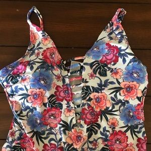Multicolor Floral One-Piece